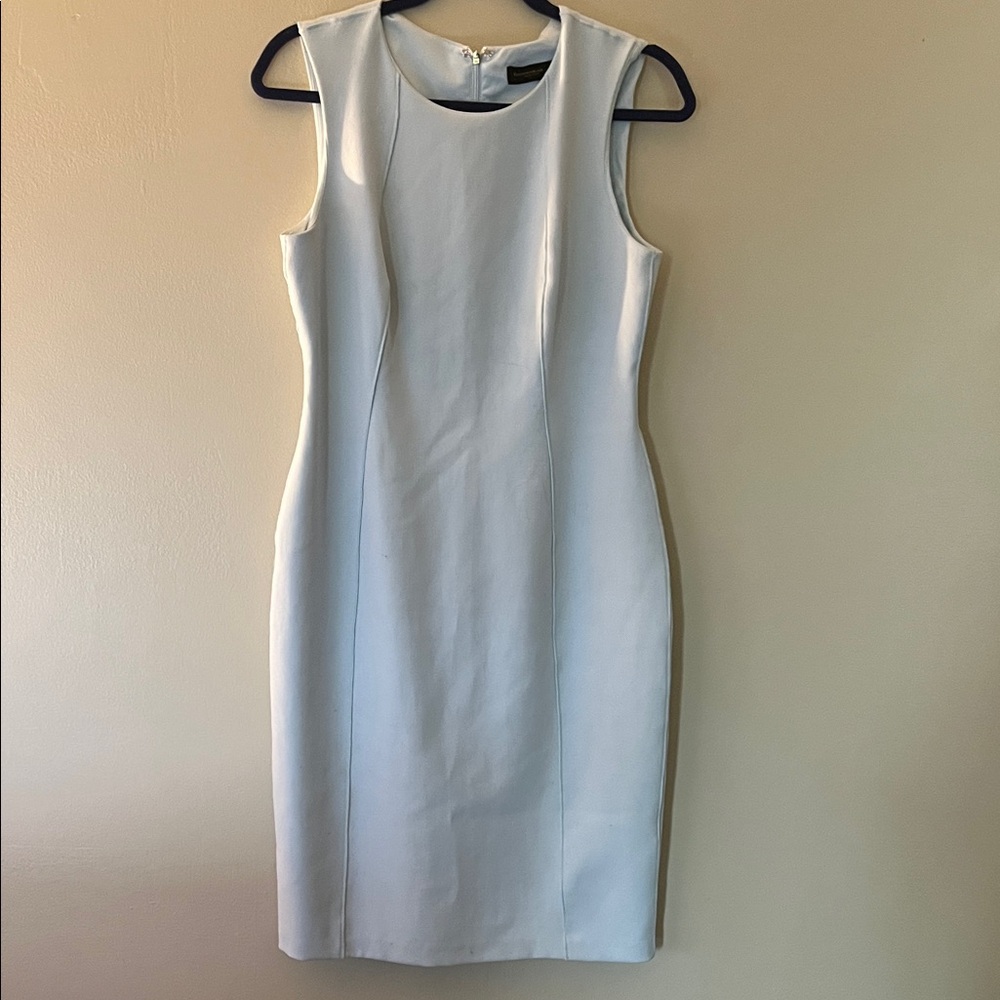 Donna Karan Pale Blue Midi Dress